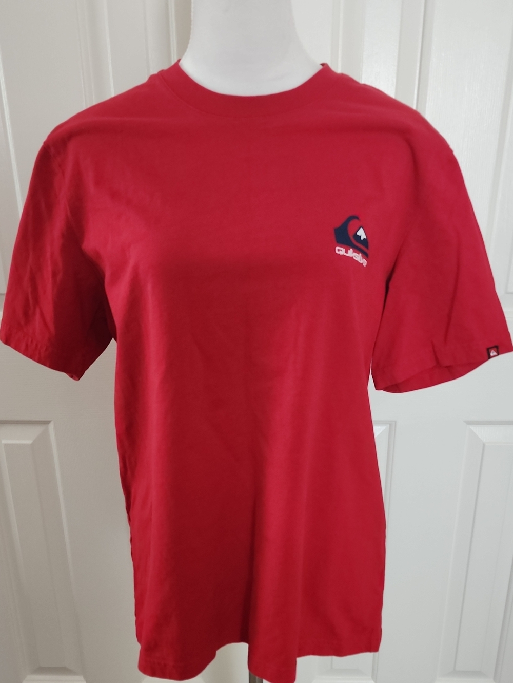 Quiksilver Men's Red Short-Sleeve Logo T-Shirt